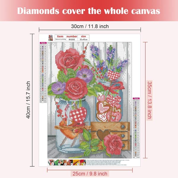 5D 30x40 CM Diamantmalerisett for voksne, 5D Diamantkunstsett