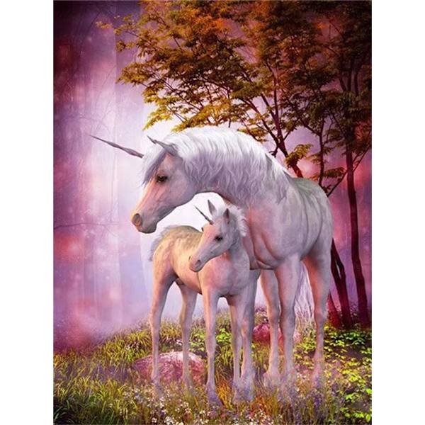 30 x 40 cm, Unicorn Diamantmaleri Broderi Diamantmaleri