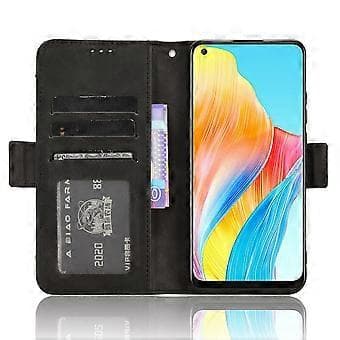 Til Oppo A58 4G Pung PU Læder Telefoncover Telefonstativ Cover med Flere Kortpladser (Stil B)