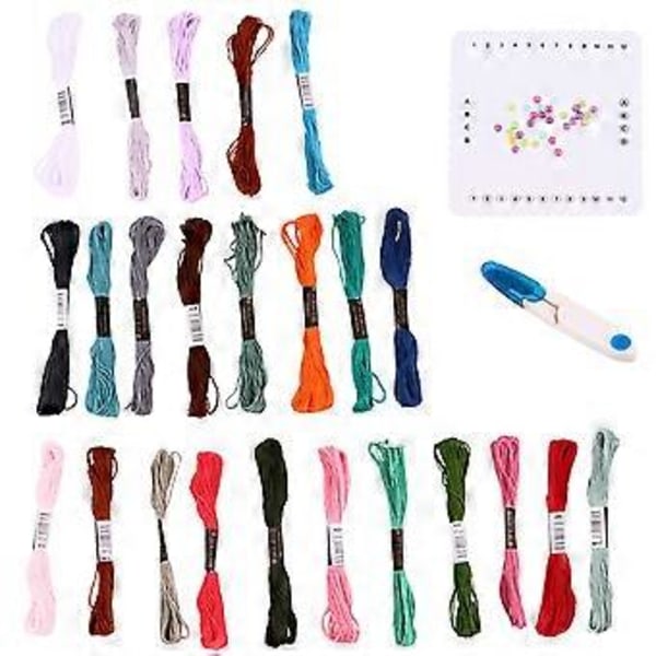 1 Set Armbandstillverkningskit Armbandstillverkare Vävstolar Broderitråd Snöre Pärlor