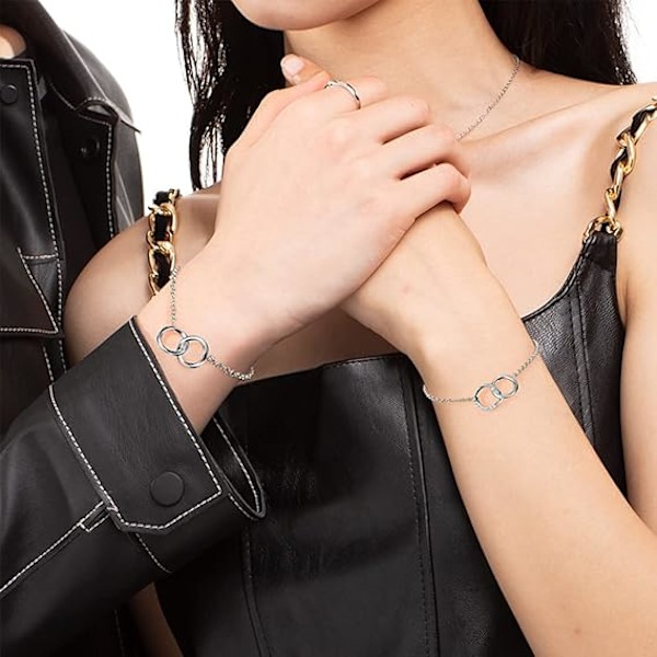 Parforholdshalskæder og -armbånd i massivt sterling sølv Mobius Evighed