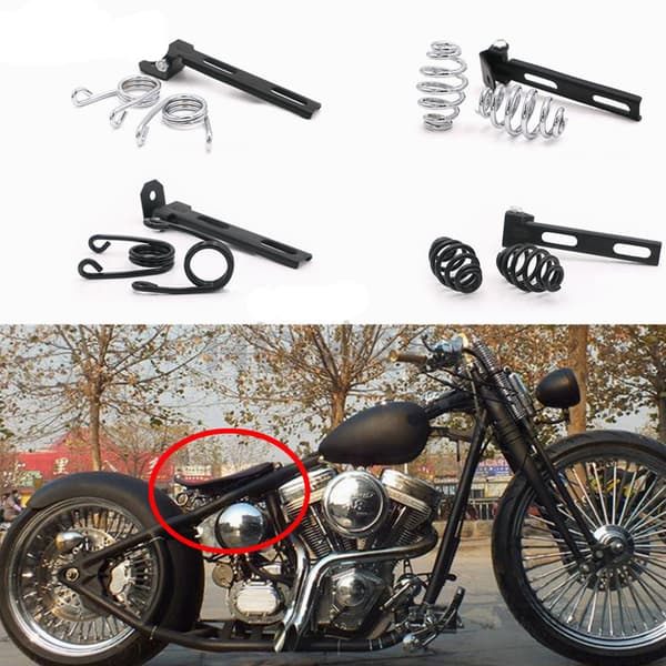 Fjær og støtte solo sete kit kompatibel med Harley Chopper