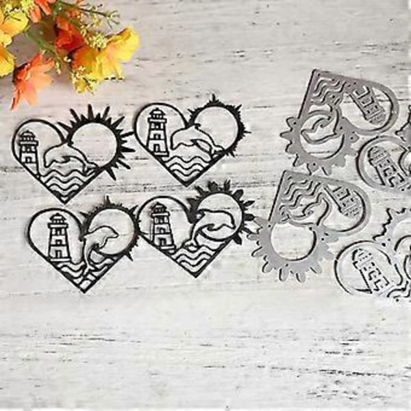 Kærlighedshjerte Ocean Metal Skæreforme Håndlavede Håndværk DIY Scrapbooking