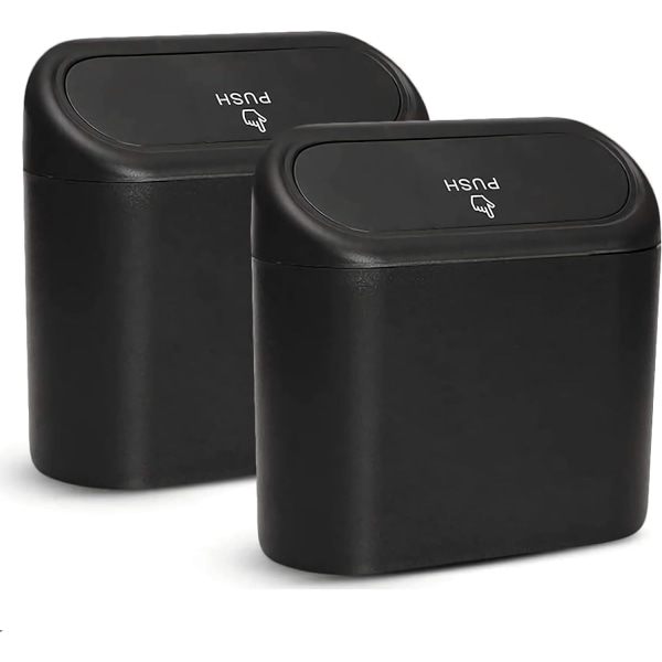 2 st Mini-sopkorg, Multifunktionell Bil-sopkorg med lock-Vatten