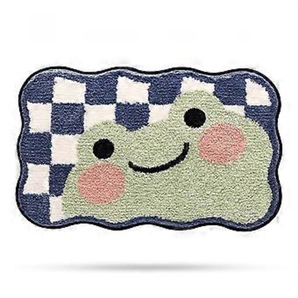 Groda Badrumsmatta, Extra Mjuk Absorberande Badmatta, Halksäker Bekväm Badmatta, Djurmatta för Badkar, Dusch, Badrum, Maskintvättbar, Groda