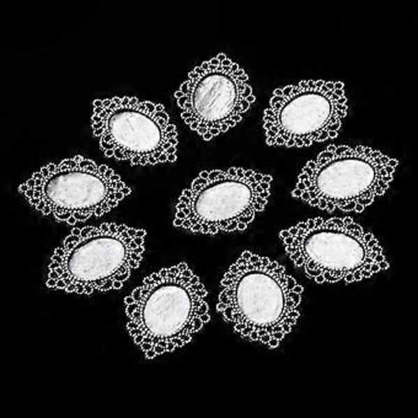 10x Filigran Bezel Vedhæng Cabochon Indfatning