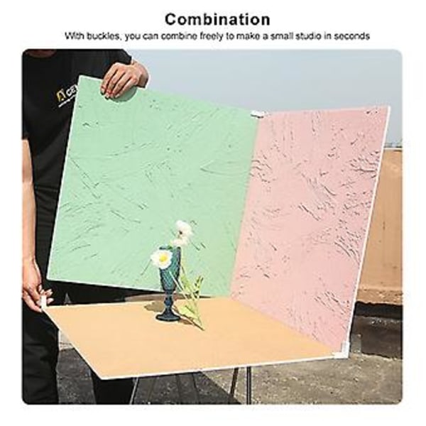 80 x 60 cm Retro PVC-sementtitekstiili Taustataulu (Sininen)
