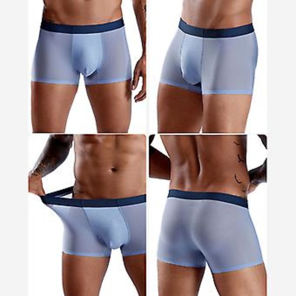 Helt Nye Herre Underbukser Klassiske Bløde Åndbare Boxer Briefs Silkeagtige Boxer Briefs Sunde at Bære (2XL lyserød)