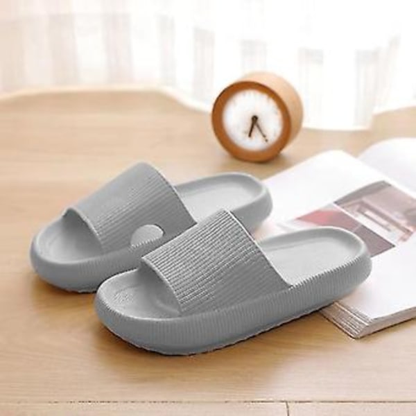 Tjocka Plattform Badrum Hemtofflor Kvinnor Mode Mjuk Sula Eva Inomhus Sandaler Kvinna Sandaler 2022 Sommar Halksäker (36-37 Grå)