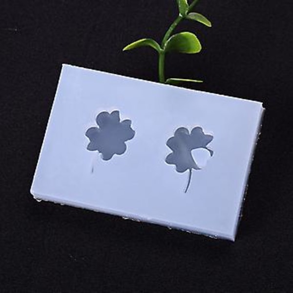 Mini heldig firkløverform silikone epoxy resin UV lim håndværk form kreativ
