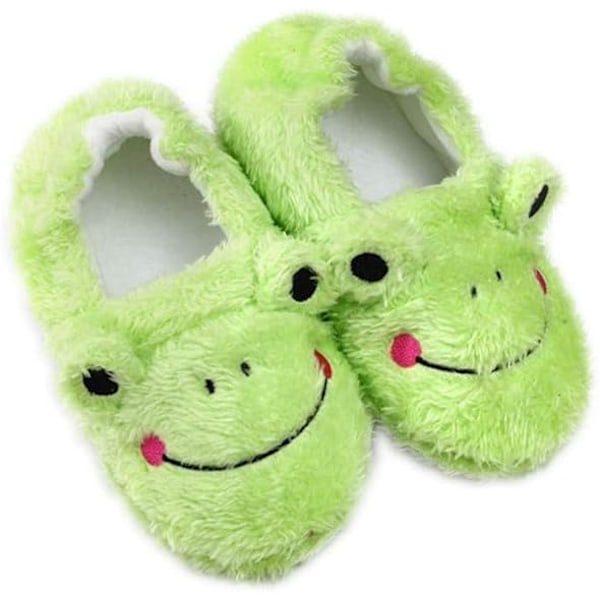 Mjuka och mysiga plyschtofflor för babyflicka, tecknade varma vinterskor för inomhus (innersula 15,5 cm)