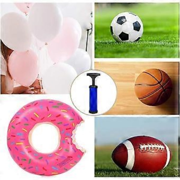 Bollpump, Bollpump med nålar/munstycken för basketboll, fotboll, rugby, ballonger etc.