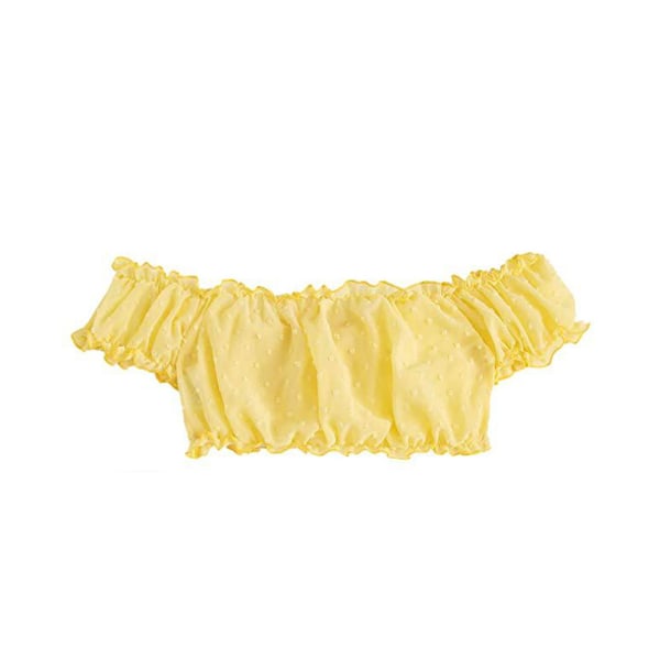 Kvinnors Self Tie Volanger Trim Dobby Mesh Underkläder Set Sexig BH och