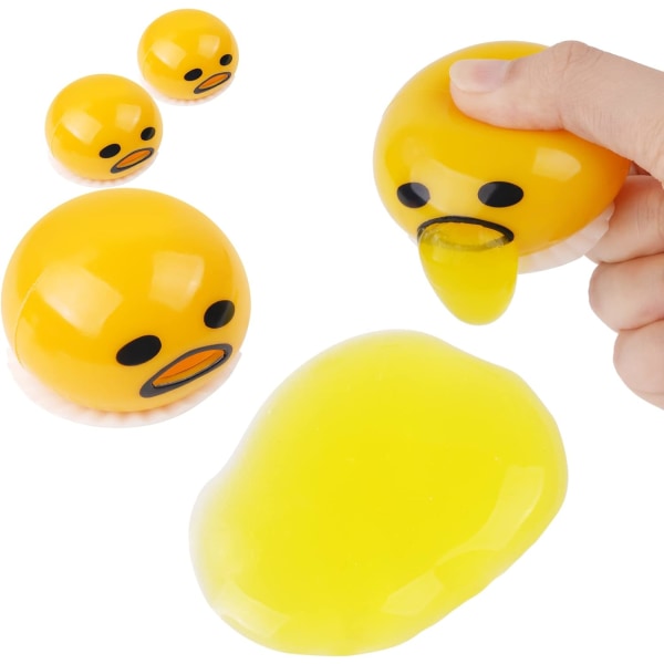 4 st Kräk Ägg Leksak, Gul Antistress Boll Leksak