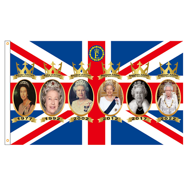 Hennes Majestäts flagga, drottning av Storbritannien minnesflagga, Qu
