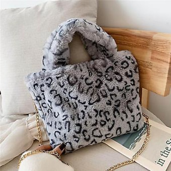 Dametasker Leopard Mønster Crossbody Canvas Skuldertaske Tote Pung Håndtaske Messenger Satchel (Pink Leopard)