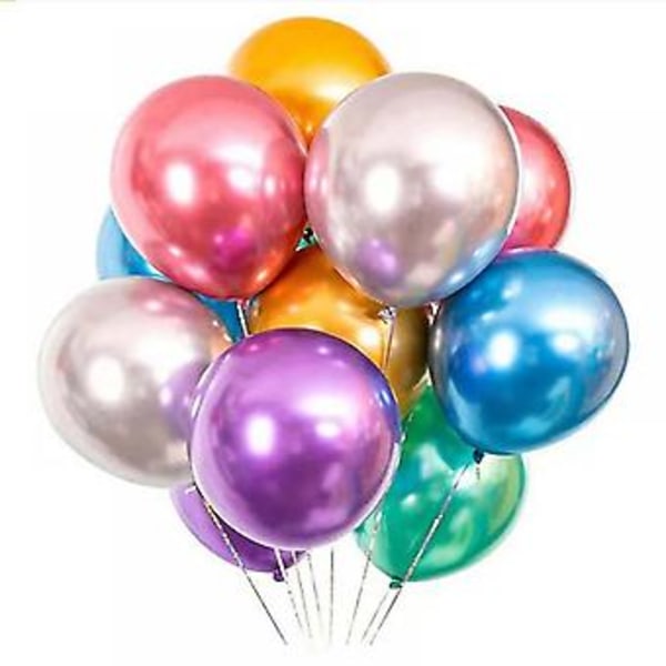 JUSCH Värikkäät Juhlaballongit 50kpl 12tuumaa Kromi Metalliset Helium-Ballongit Syntymäpäiväjuhlan Koristeluun ja Kaarikoristeluun Hääjuhla Syntymäpäivä Vauva Suihku
