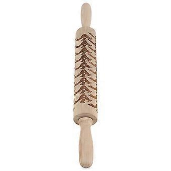 Træ Præget Kagerulle Bagekager Kage Dekorativ Dejrulleform (5*43cm)