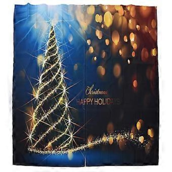 Julegardin 3D Digitaltryk Glædelig Jul Udendørs Gardin til Udendørs Veranda Altan Juledekoration 170x200cm Jul 10