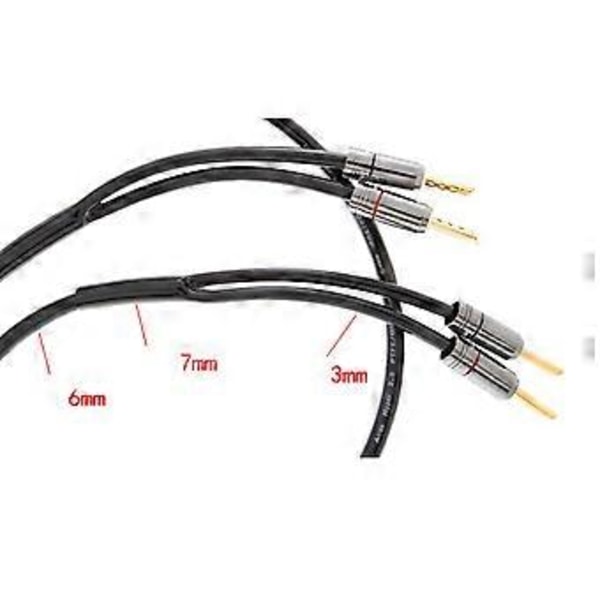 5 stk. Højttaler Audio Kabel Tråd HiFi Kabel Bukser Ikke Krympbar PVC Y Splitter Rør (18MM Sort)