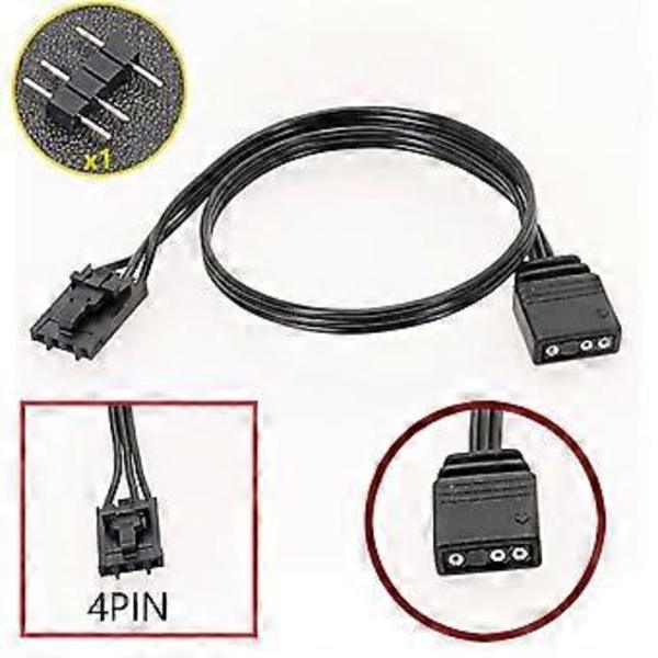PC-valaistuksen synkronointikaapeli 4-nastainen - 3-nastainen adapteri useille ARGB-hallintamuuntimille tavalliseen 5V3Pin ARGB-tuulettimeen