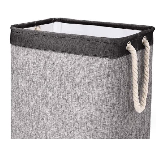 Stor Tvätthållare 60 x 41 x 31 cm, Vikbar Tvättsäck med Rep