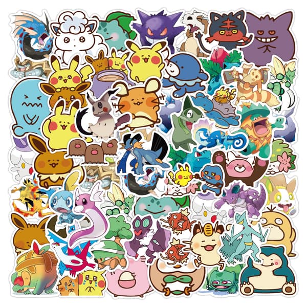 50 animerte klistremerker (stil 84)