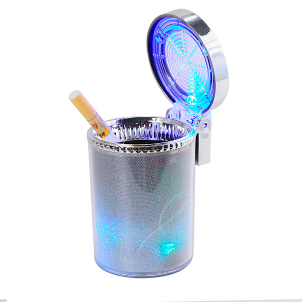 Bilskål, Bilaskkopp med LED-lampa, Mini Bilsoppåse, Bärbar