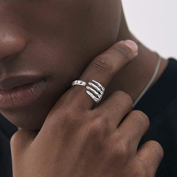 Tumring Slang Räv Ring Justerbar Öppen Ring för Kvinnor Män