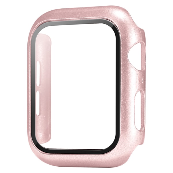 (Rose Gold) Kotelo yhteensopiva Apple Watch 44MM:n kanssa, 2 in 1 suojakotelo PC-kovettelu ja HD Tempere