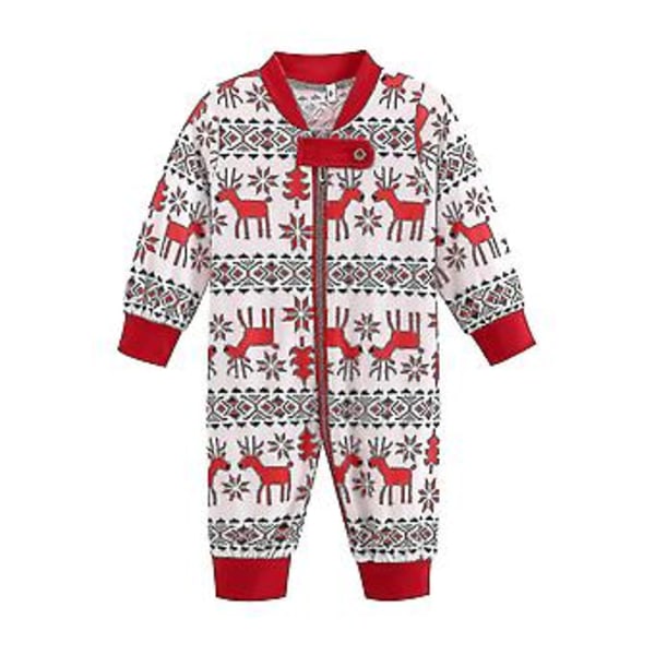 Julepyjamas for Familie - Matchende Pyjamas for Voksne og Barn - Festlig Nattøy (2XL Baby)