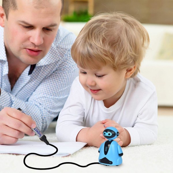 Spåra Smart Pen, Mini Magic Pen Induktiv Robotleksak, Induktiv Drawbot Leksak för Barn, Följ Bl