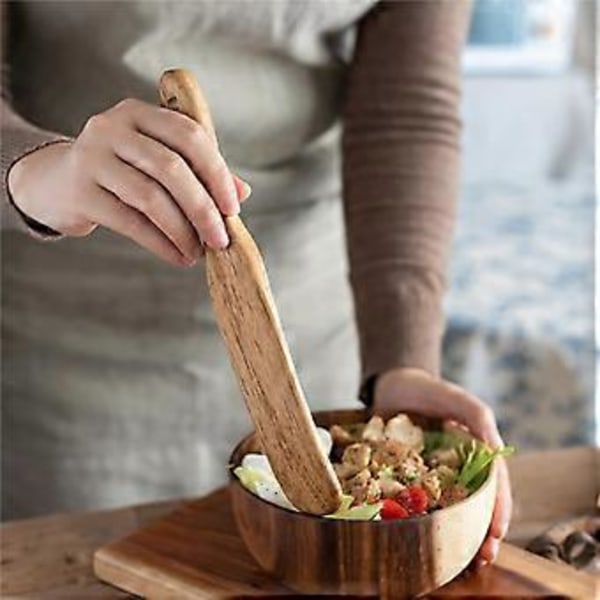 33,5 cm Teak Træ Spurtle - Varmebestandig Slidske til Madlavning (Enkelt Enhed)