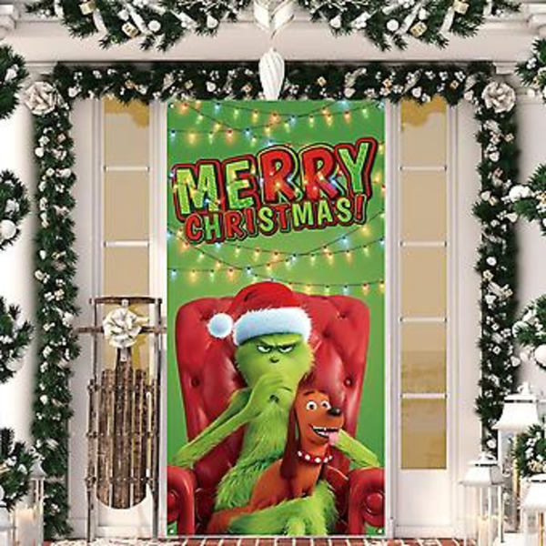 Jouluoven peite Merry Grinchmas -fontti Verannan kyltti Talvi Uusi vuosi Joulu Koristeet ja tarvikkeet Kotijuhliin