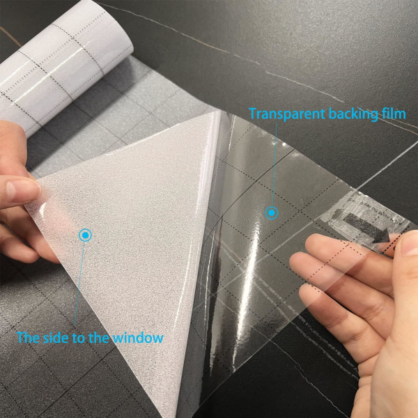 (45x300cm)Frostet personvern vindusfilm Opacity vindusfilm - Hjemmedeko elektrostatiske klistremerker for flaggermus