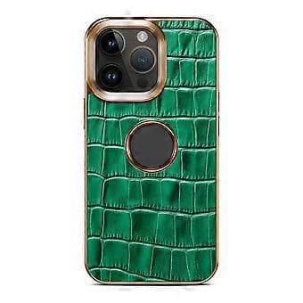 Denior Krokodille-Tekstureret PU-Etui til iPhone 12 Pro Max (Grøn)