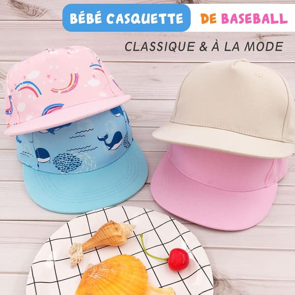 Barnebaseballcaps for jenter og gutter, sportscaps, solhatt, justerbar