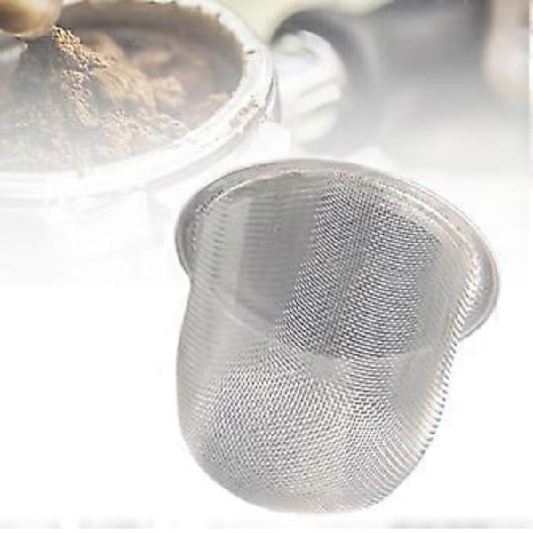Te-infusionskande Filterindsats, Genanvendelig Metalnet Si Løsbladste Si til Kaffe, Juice, Ingredienser Suppe (6CM)