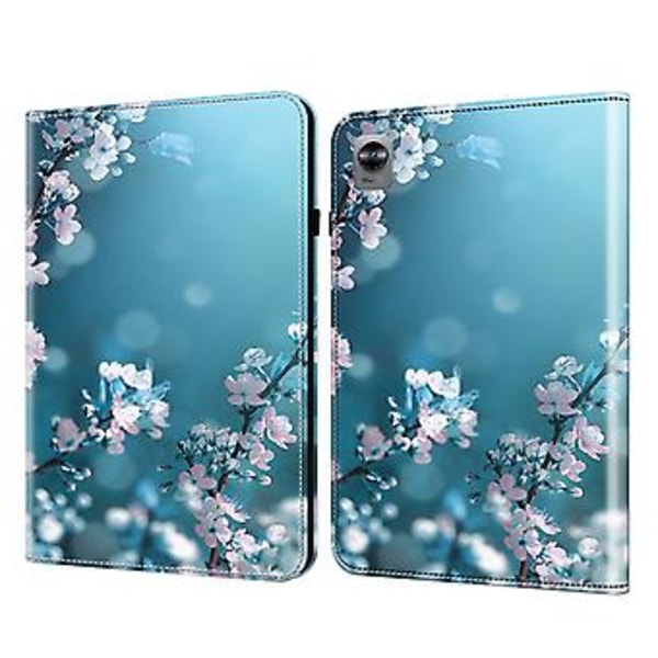 Målat Läderfodral för Xiaomi Redmi Pad 10.61 (Plommonblomma)