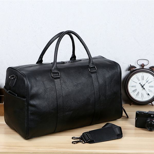 PU-nahkainen matkalaukku miehille, vedenpitävä viikonloppulaukku, suurikapasiteettinen duffel-laukku, unisex-vintage duffel