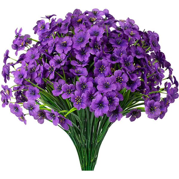 Violte 8 st konstgjorda blommor utomhus UV-beständiga