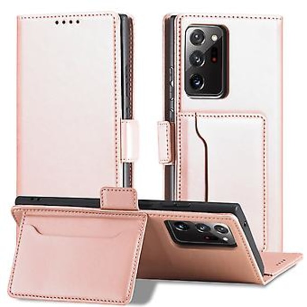 Läderfodral för Samsung Galaxy Note20 Ultra (Roséguld)