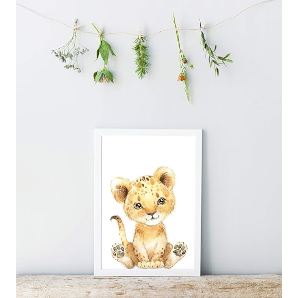 Blå drøm - Sett med 4 plakater - 20x25 cm - til barnerommet
