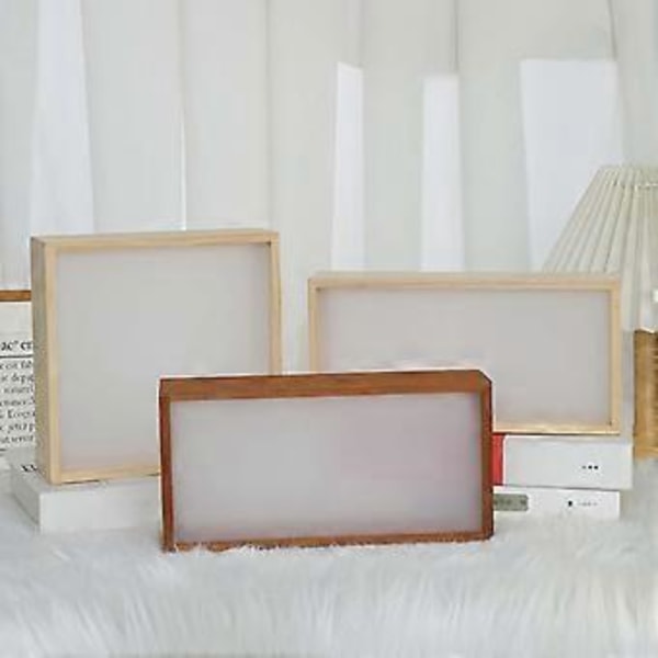 Trä Skuggbox Ram med Ljus Djup Monter Heminredning Display Fodral Fotoram för Blommor Minnessaker Memorabilia (26cmx6cmx13cm Brun)