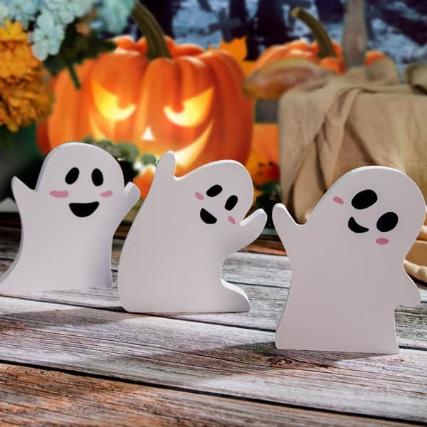 Søte spøkelsestema Halloween skrivebords- og hjemmefestdekorasjoner