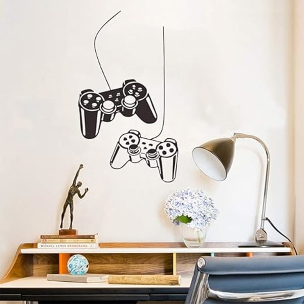 Spillromdekor, “Dual Gamepad” Gutteromdekorasjon for soverom