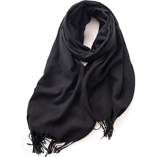 Dametøjsscarf Langt Sjal Vinter Tyk Varmt Strikket Stort Tartan Sjal