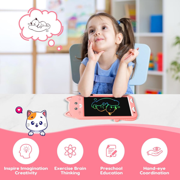 (B-Pink) 8,8 tuuman LCD-kirjoitustaulu - Taikaliepi lasten lelu