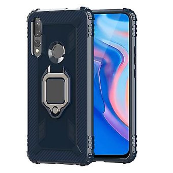 Skyddande fodral i kolfiber för Huawei Y9 Prime 2019 (Blå)