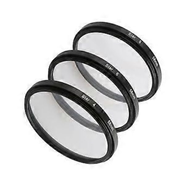 Stjernefilter 4 6 8 Piont til DSLR Kamera 49mm 52mm 55mm 58mm 62mm 67mm 77mm(77mm )